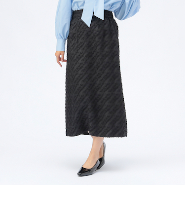 ジャカード フリンジ スカート