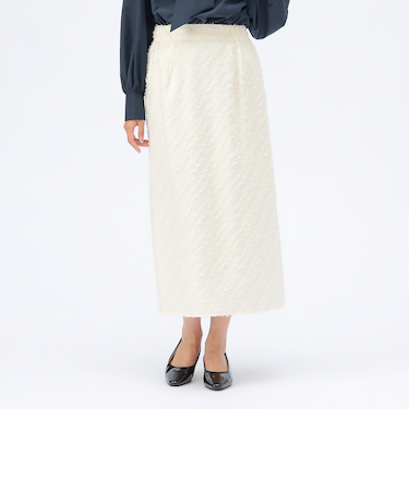 ジャカード フリンジ スカート