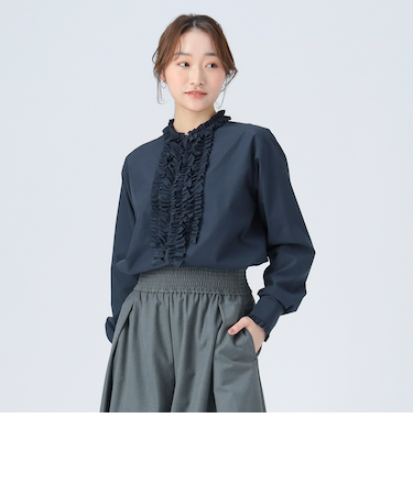 チビフリルネック ブラウス