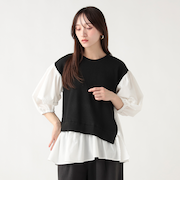 アシメ ドッキング プルオーバー