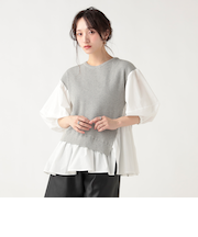 アシメ ドッキング プルオーバー