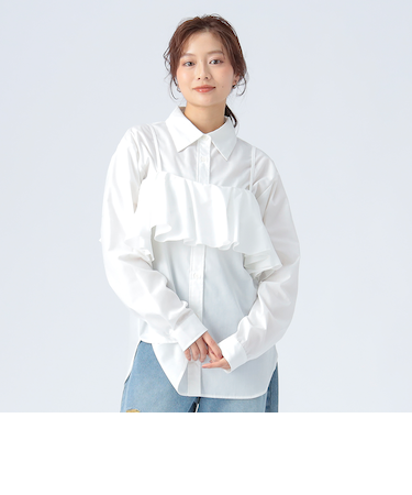 フリルビスチェ セットシャツ