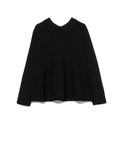 襟付き ペプラム プルオーバー