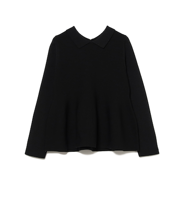 襟付き ペプラム プルオーバー