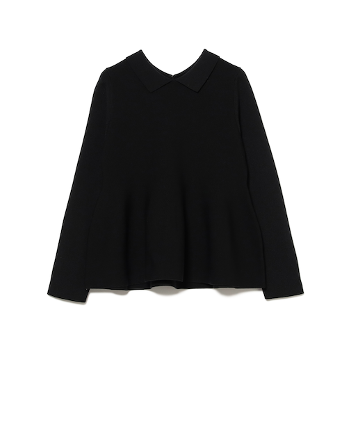 襟付き ペプラム プルオーバー