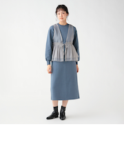 オーガンジー ベスト × カット ワンピース （セットアイテム）