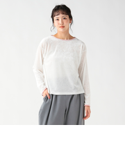 シアー ベロア リンガーTシャツ