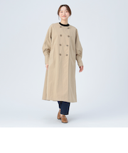 後ボタン ロングコート