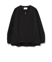 ノーカラー コクーン ブルゾン