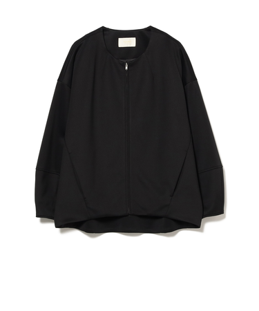 ノーカラー コクーン ブルゾン