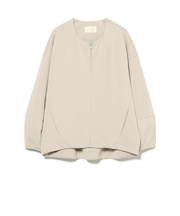 ノーカラー コクーン ブルゾン