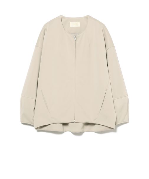 ノーカラー コクーン ブルゾン