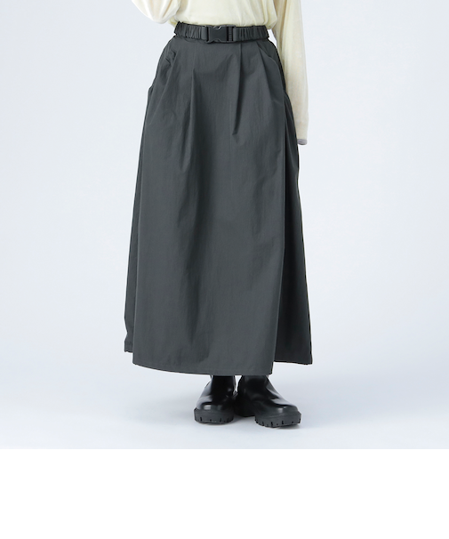 撥水 ナイロン ガチャベルト スカート