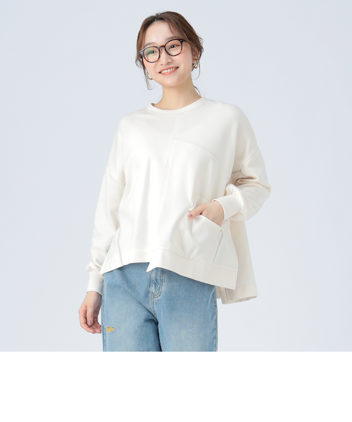 パッチワーク 切り替え プルオーバー