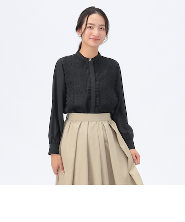 フロントレース ブラウス