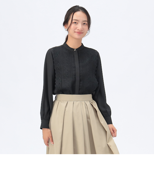 フロントレース ブラウス