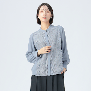 フロントレース ブラウス
