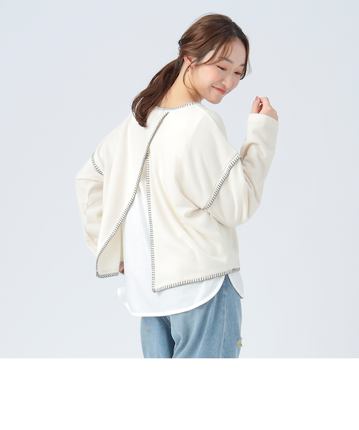 ブランケット刺繍 プルオーバー