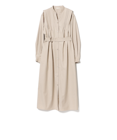 ベルト付き タック ワンピース