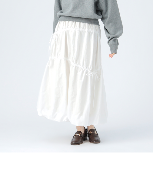 アシンメトリー ドロスト バルーンスカート