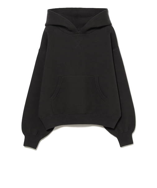 スウェットライク ニット パーカー