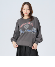 リメイク風 プリント プルオーバー