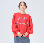 リメイク風 プリント プルオーバー