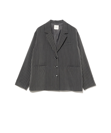 ピンストライプ リボン ジャケット