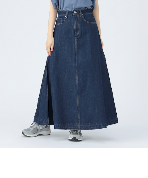 タック デニム スカート