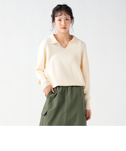 ガーター ポロ ニット