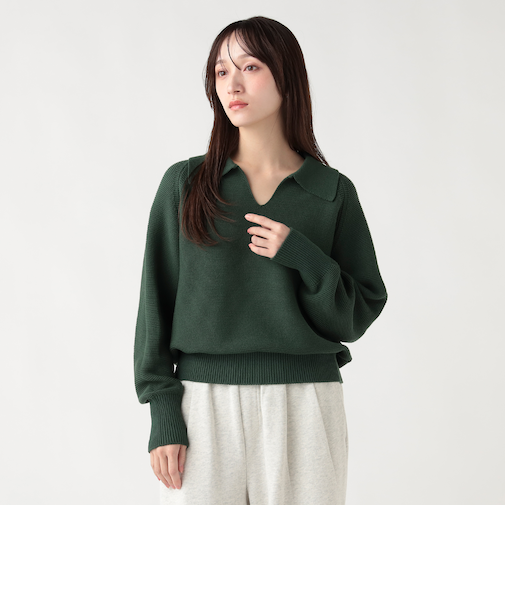 ガーター ポロ ニット