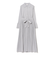 襟付き リブニット × スカート（セットアイテム）