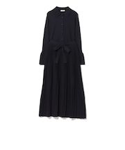 襟付き リブニット × スカート（セットアイテム）