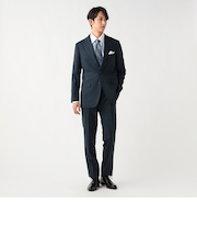 強撚 グレンプレイド 3ボタン スーツ