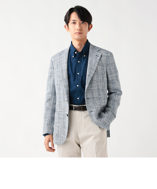 ミックスツイード 3ボタンジャケット