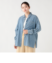 シアーデニム オーバーシャツ