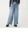 イージー デニム ワイドパンツ