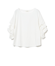 タック バルーンスリーブ シルケット プルオーバー