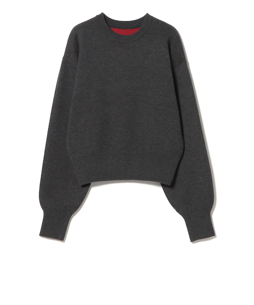 配色リバーシブル ニットプルオーバー