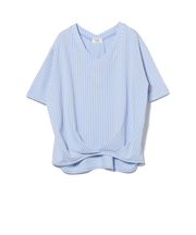 ストライプ ジャカード カットソー