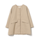 撥水 ノーカラー ハーフコート