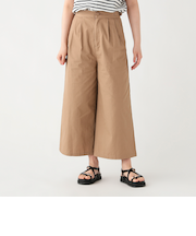 サイドベルト タックワイドパンツ