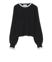 配色ラメフリル ニット プルオーバー