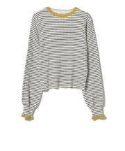 配色ラメフリル ニット プルオーバー