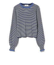 配色ラメフリル ニット プルオーバー