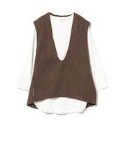 Vネックベスト×ロングスリーブT（セットアイテム）