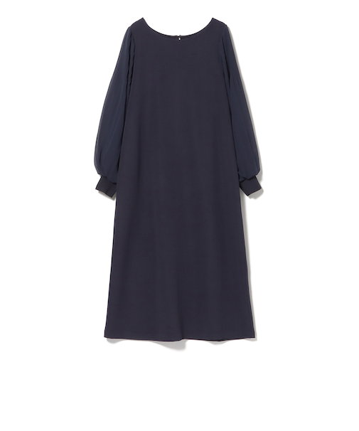 袖 プリーツ ワンピース