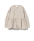 ノーカラー バルーン ジップ ブルゾン