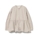 ノーカラー バルーン ジップ ブルゾン