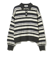 マルチボーダー ポロニット プルオーバー